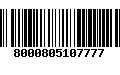 Código de Barras 8000805107777