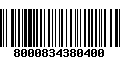 Código de Barras 8000834380400