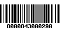 Código de Barras 8000843000290