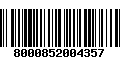 Código de Barras 8000852004357