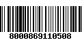 Código de Barras 8000869110508