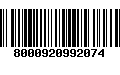 Código de Barras 8000920992074