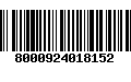 Código de Barras 8000924018152