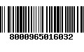 Código de Barras 8000965016032