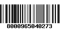 Código de Barras 8000965040273