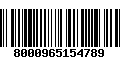 Código de Barras 8000965154789