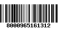 Código de Barras 8000965161312