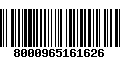 Código de Barras 8000965161626