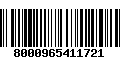 Código de Barras 8000965411721