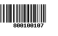 Código de Barras 800100107