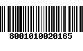 Código de Barras 8001010020165