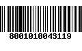 Código de Barras 8001010043119