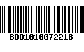 Código de Barras 8001010072218