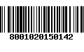 Código de Barras 8001020150142