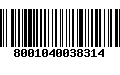 Código de Barras 8001040038314