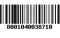 Código de Barras 8001040038710