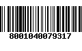 Código de Barras 8001040079317