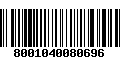 Código de Barras 8001040080696