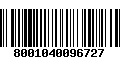 Código de Barras 8001040096727