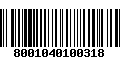 Código de Barras 8001040100318