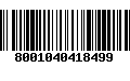 Código de Barras 8001040418499