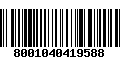 Código de Barras 8001040419588