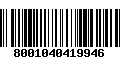 Código de Barras 8001040419946