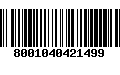 Código de Barras 8001040421499