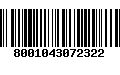 Código de Barras 8001043072322