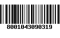 Código de Barras 8001043090319