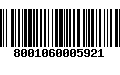 Código de Barras 8001060005921