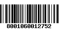 Código de Barras 8001060012752