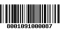 Código de Barras 8001091000087