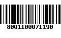 Código de Barras 8001100071190