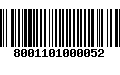 Código de Barras 8001101000052