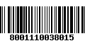 Código de Barras 8001110038015