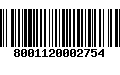 Código de Barras 8001120002754