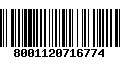 Código de Barras 8001120716774