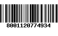 Código de Barras 8001120774934