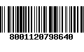 Código de Barras 8001120798640