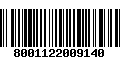 Código de Barras 8001122009140