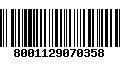 Código de Barras 8001129070358