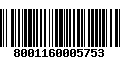 Código de Barras 8001160005753