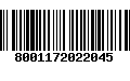 Código de Barras 8001172022045