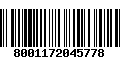 Código de Barras 8001172045778