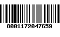 Código de Barras 8001172047659