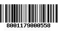 Código de Barras 8001179000558