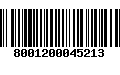 Código de Barras 8001200045213