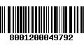 Código de Barras 8001200049792