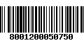 Código de Barras 8001200050750